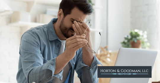 Frustrated Man in Front of a Computer